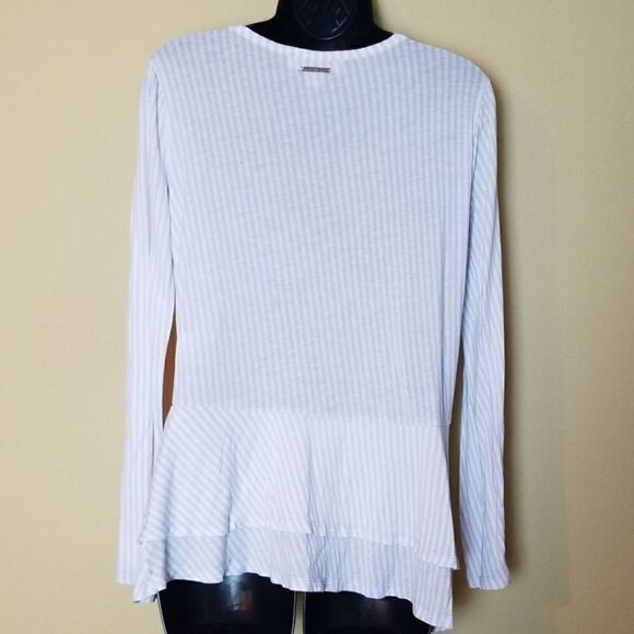 Michael Kors Striped Peplum Top - Picture 6 of 8